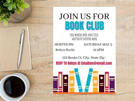Book Club Invitation Template